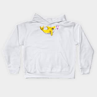 Shark Bites! (Yellow) Kids Hoodie